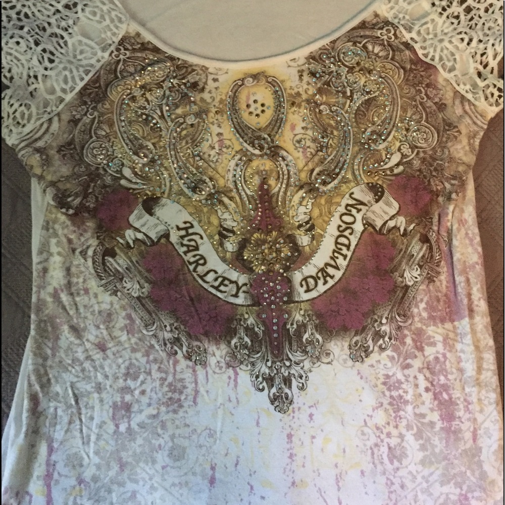 Harley Davidson cap sleeve top